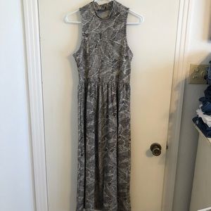 Anthropologie white and black dress